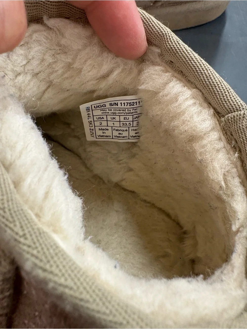 UGG Classic Ultra Mini Sun Stitched Tan Suede Embroidered Short Boot Size 2